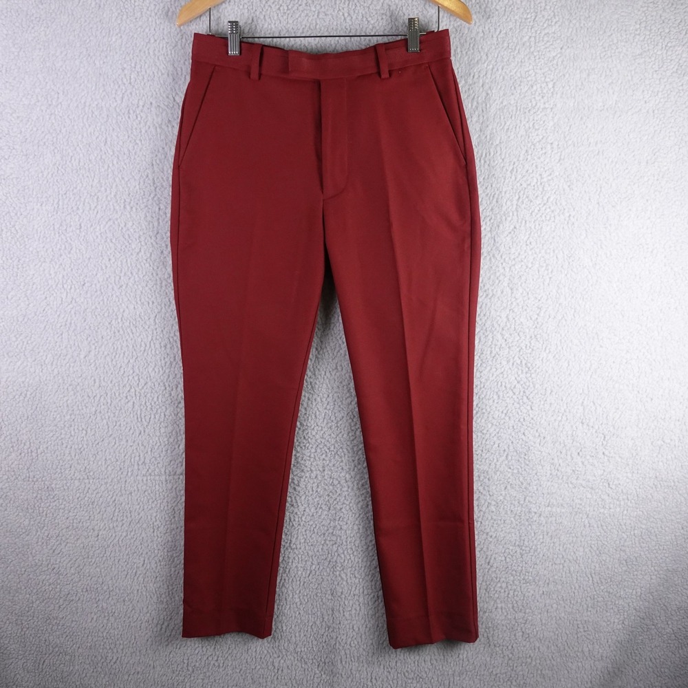 G/FORE Men's Red Performance Golf Trousers Pants Size 30/32 Flat Front Stretch